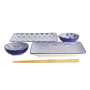 Ensemble Sushi 6 pièces Nippon Blue, Tokyo Design Studio