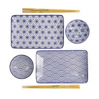 Ensemble Sushi 6 pièces Nippon Blue, Tokyo Design Studio