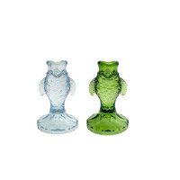 Bougeoir Poisson en verre, bazardeluxe