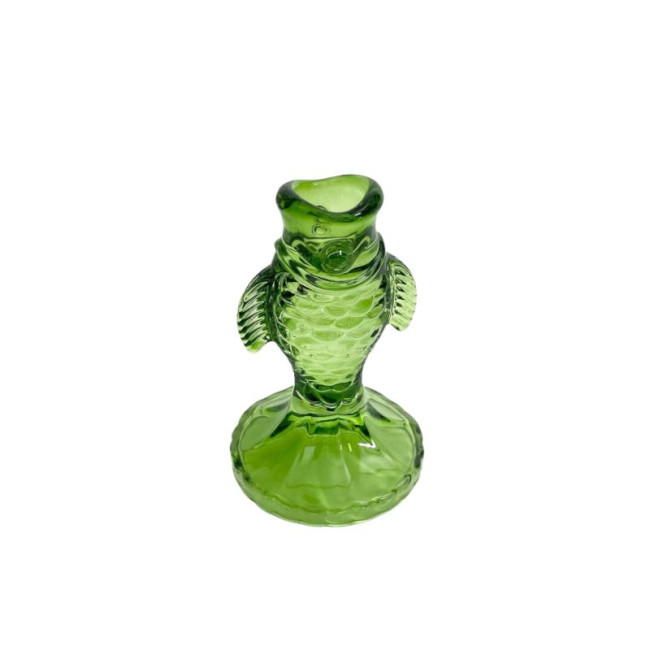 Bougeoir Poisson en verre, bazardeluxe