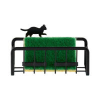 Porte-éponge Chat, Derrière la porte