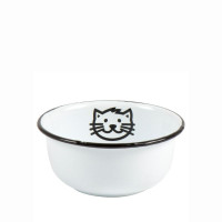 Gamelle en Émail Blanc pour Chat, IB Laursen