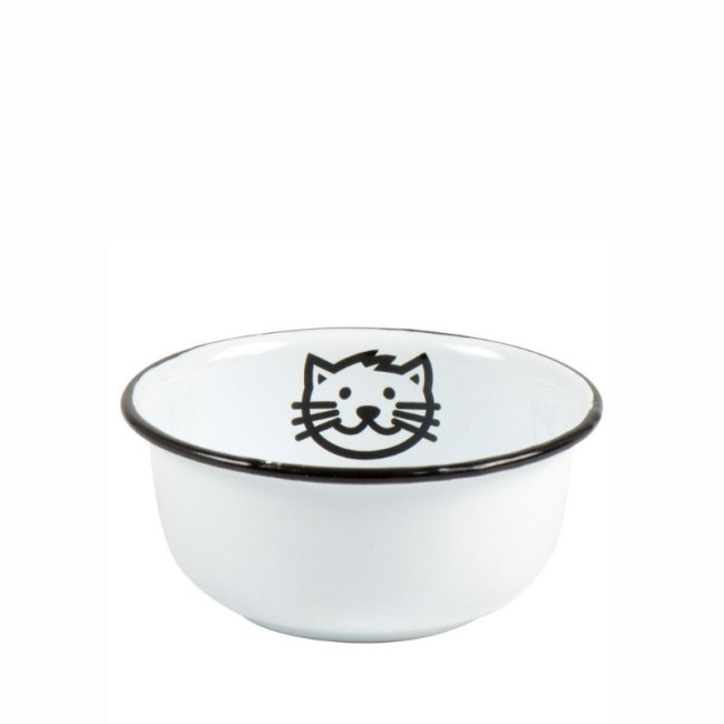 Gamelle en Émail Blanc pour Chat, IB Laursen