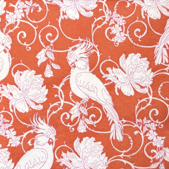 Serviettes en papier Perruche Orange, Françoise PAVIOT