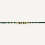 Collier et Bracelet 3 tours Blondie Dark Green, Têtes Blondes