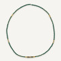 Collier et Bracelet 3 tours Blondie Dark Green, Têtes Blondes