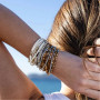 Collier et Bracelet 3 tours Blondie Vanille, Têtes Blondes
