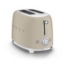 Toaster 2 tranches Années 50 Beige Lin Mat, SMEG