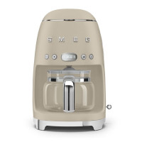 Cafetière filtre programmable Années 50 Beige Lin Mat, SMEG