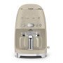 Cafetière filtre programmable Années 50 Beige Lin Mat, SMEG