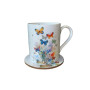 Coffret Mug 28cl et Sous Tasse Papillons, Kiub