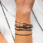 Collier et Bracelet 6 tours Nina Slim, Têtes Blondes