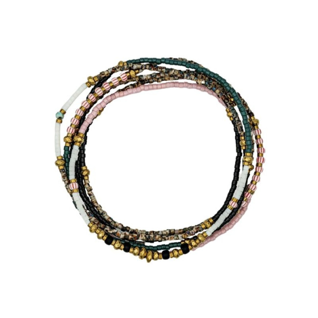 Collier et Bracelet 6 tours Nina Slim, Têtes Blondes