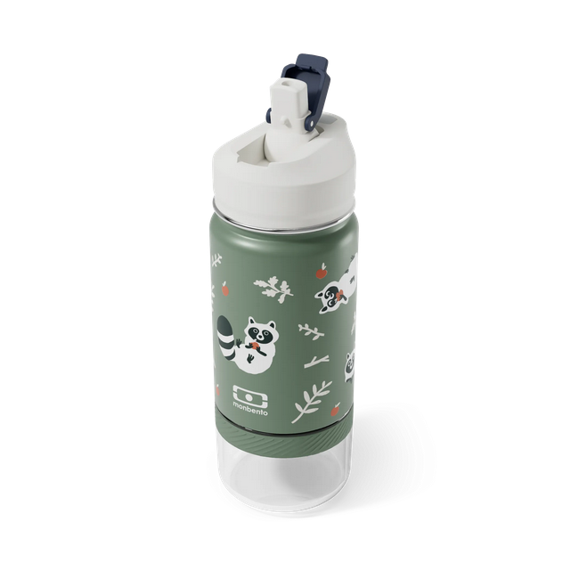 Gourde 2 en 1 Twisty vert Raccoon, monbento