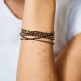 Collier et Bracelet 6 tours Gisèle Bronze, Têtes Blondes