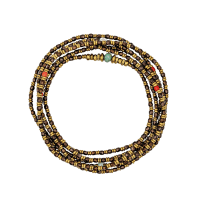 Collier et Bracelet 6 tours Gisèle Bronze, Têtes Blondes
