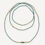 Collier et Bracelet 6 tours Jade Evergreen, Têtes Blondes