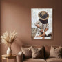 Toile 70 x 100 cm Femme au Chapeau 03.3569, CADRAVEN