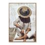 Toile 70 x 100 cm Femme au Chapeau 03.3569, CADRAVEN