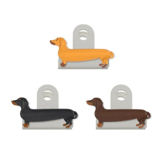 3 Pinces Sachet Chiens, Kikkerland