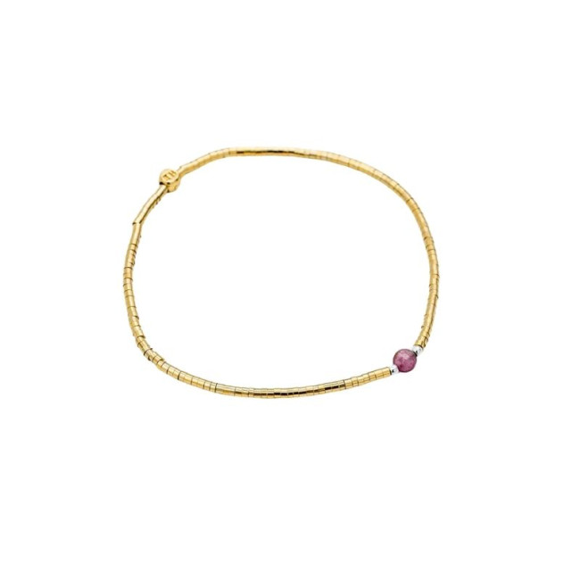 Bracelet Ava 1 Tourmaline rose, Têtes Blondes