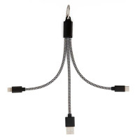 Porte-clés de charge 3 en 1, Kikkerland
