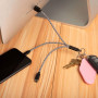 Porte-clés de charge 3 en 1, Kikkerland