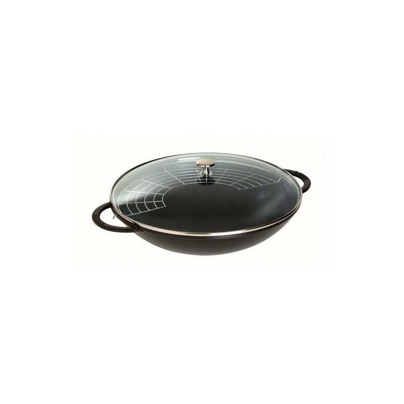 Staub - Wok en fonte 37cm, STAUB Noir - Staub