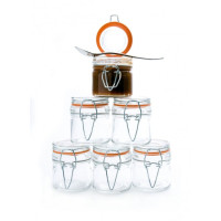 6 mini bocaux confiture