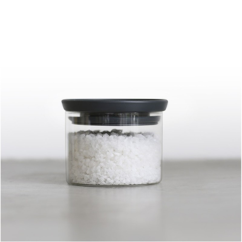 Brabantia - Bocal en verre empilable Dark Grey, Brabantia 0.3 L - BRABANTIA