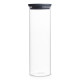 Bocal en verre empilable Dark Grey, Brabantia