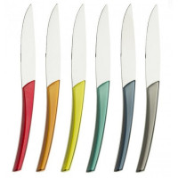 Coffret 6 couteaux à steak Quartz Multicolore, Guy Degrenne