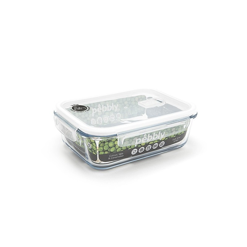 Pebbly - Boîte rectangulaire en verre 1.5L, Pebbly - PEBBLY