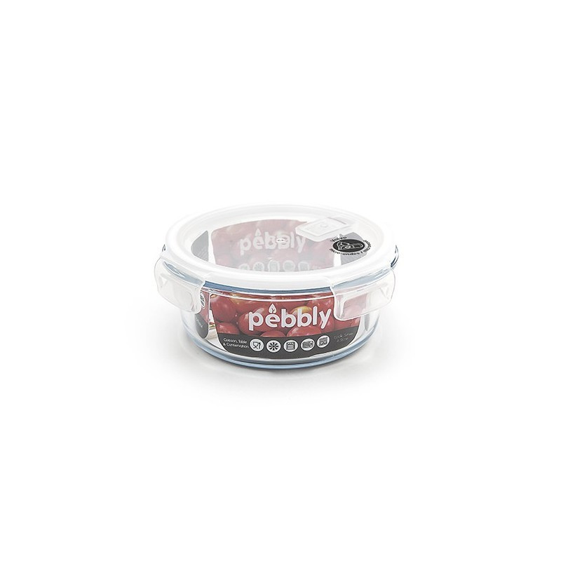 Pebbly - Boîte ronde en verre 950 ml, Pebbly - PEBBLY
