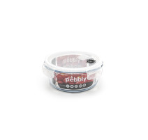 Boîte ronde en verre 950 ml, Pebbly