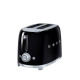 Toaster 2 tranches Années 50 Noir, SMEG