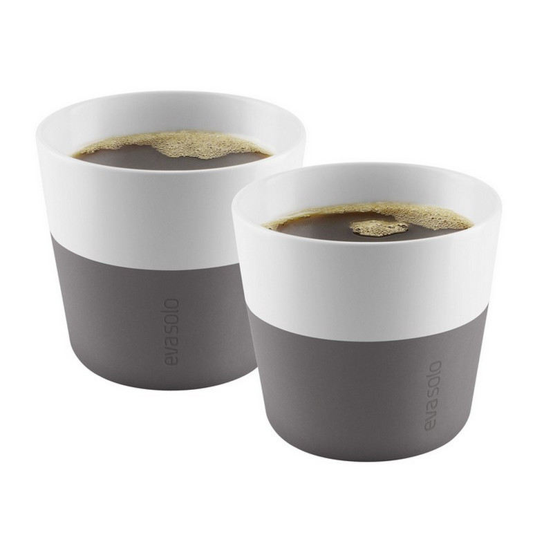 set de 2 mugs lungo 23 cl, eva solo grey - eva solo