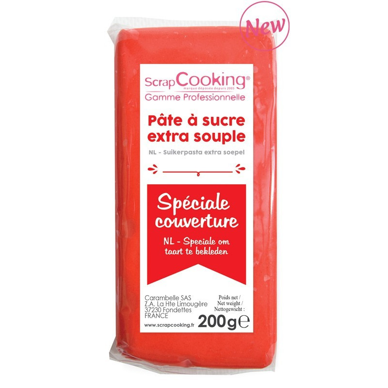 Scrapcooking - Pâte à sucre spéciale Couverture, ScrapCooking Rouge - ScrapCooking