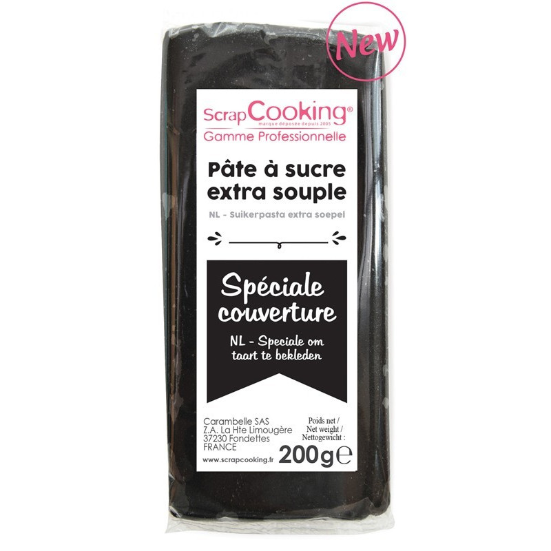 Scrapcooking - Pâte à sucre spéciale Couverture, ScrapCooking Noire - ScrapCooking