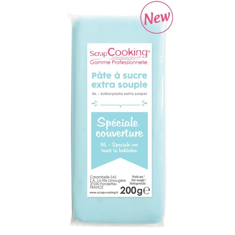 Scrapcooking - Pâte à sucre spéciale Couverture, ScrapCooking Bleu clair - ScrapCooking