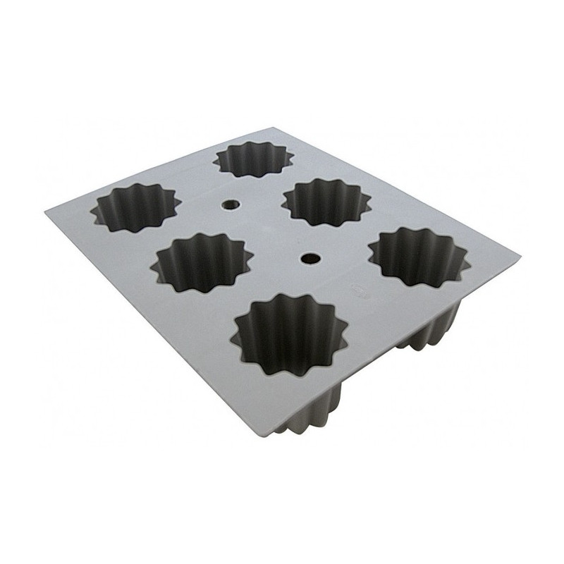 DE BUYER - Plaque 6 cannelés Elastomoule, De Buyer - DE BUYER