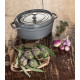 Cocotte ovale gris graphite 33cm, STAUB