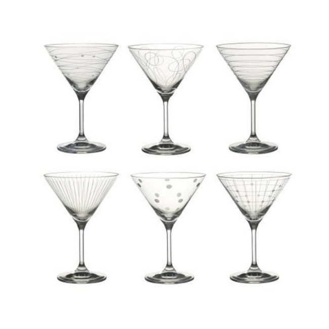 Coffret de 6 verres à cocktail Graphik, Table passion