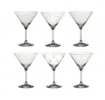 Coffret de 6 verres à cocktail Graphik, Table passion