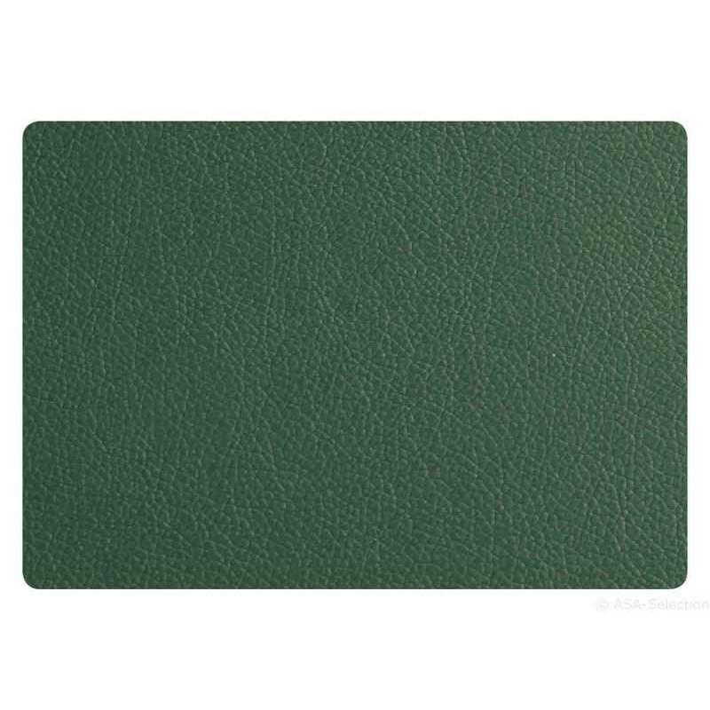 set de table aspect cuir fin, asa selection vert - asa selection