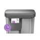 Poubelle rectangulaire 58L double bac, simplehuman