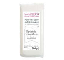 Pâte à sucre de couverture blanche 500g, ScrapCooking