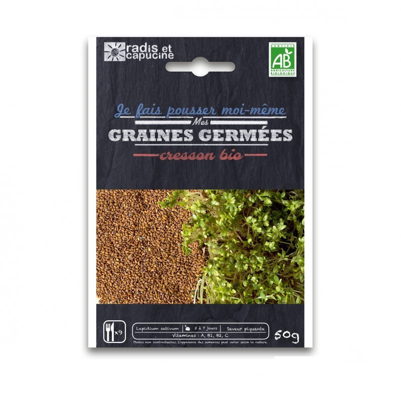 Radis Et Capucine - Graines à germer cresson bio, Radis et capucine - Radis et capucine