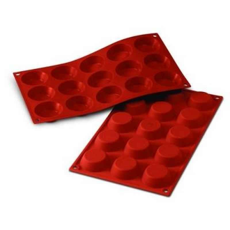 SILIKOMART - Moule Tartelette silicone, Silikomart D50 mm H15 mm : 15 tartelettes - SILIKOMART