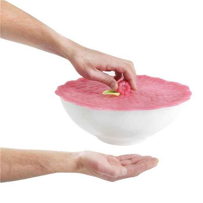 Dessous De Plat Carré En Silicone Et Manique Vichy Rouge (20 Cm) - Gris